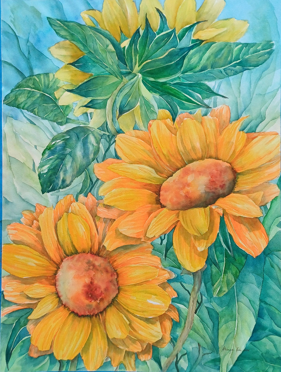 AtienzaLee 2024 August GraduationSunflowers2