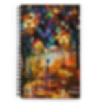 Daniel Wall Fine Art Romantic Walk Swan Lake Love Spiral notebook