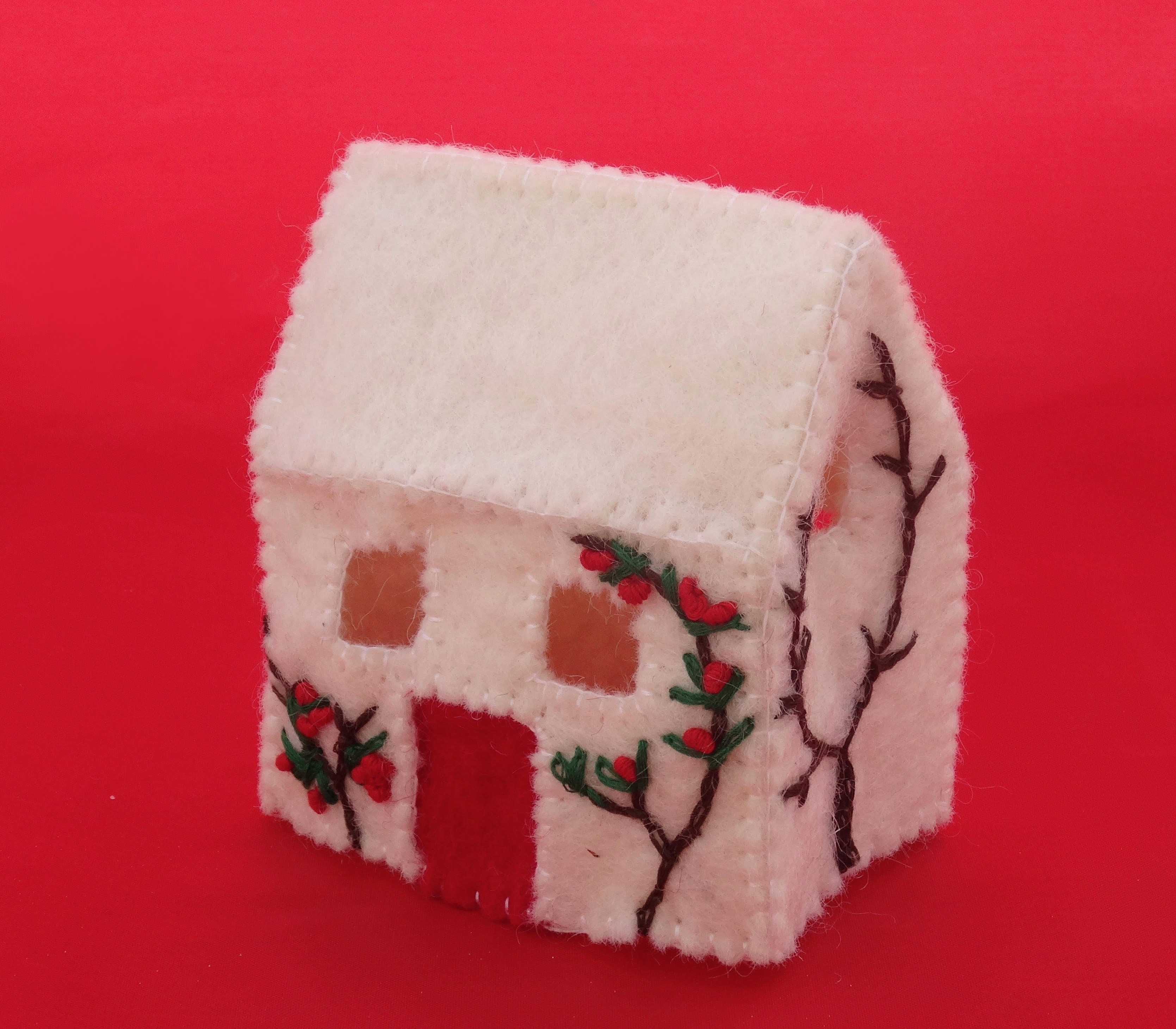 Little house with tea light.