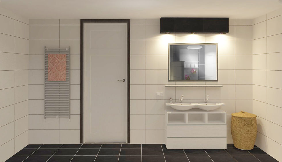 Ontwerp badkamer - wastafelzijde