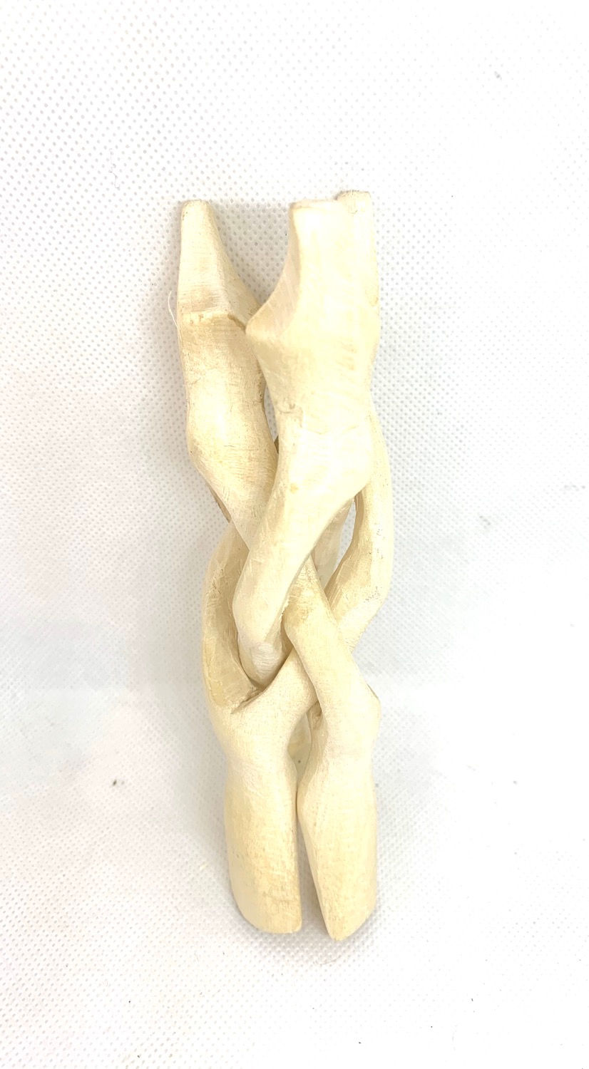 Thumbnail: Large Abalone Shell + Folding Carved Wood Stand