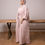 Thumbnail: Amal Nude Pink Abaya Set
