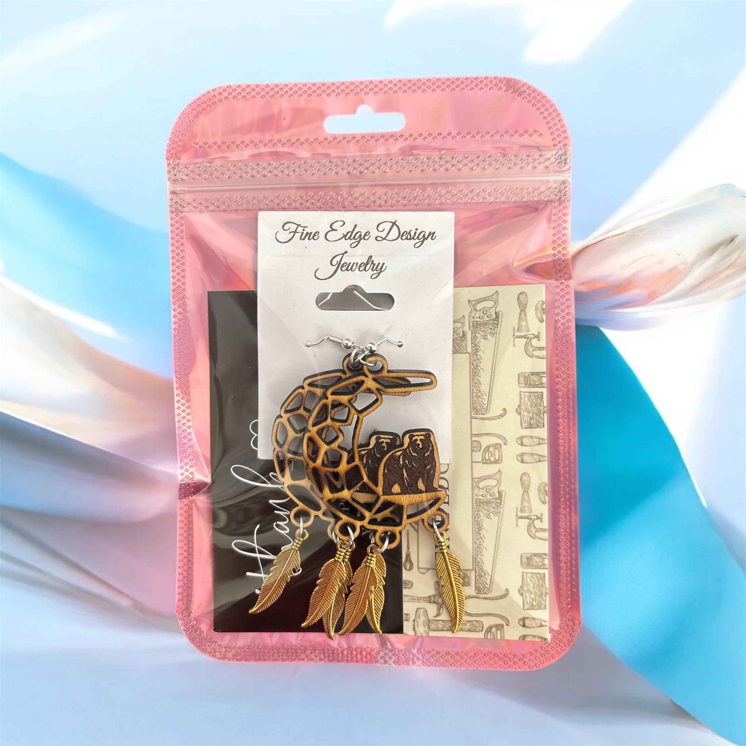 Bear Earrings (maple)