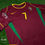 Miniatura: Portugal home retrô Copa 2002 Figo 7