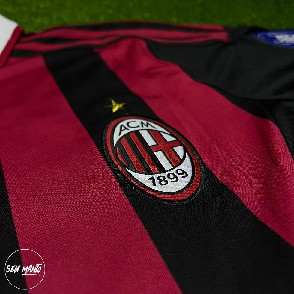Miniatura: Ac Milan Home - Manga Longa 2009/2010 Ronaldinho 80 
