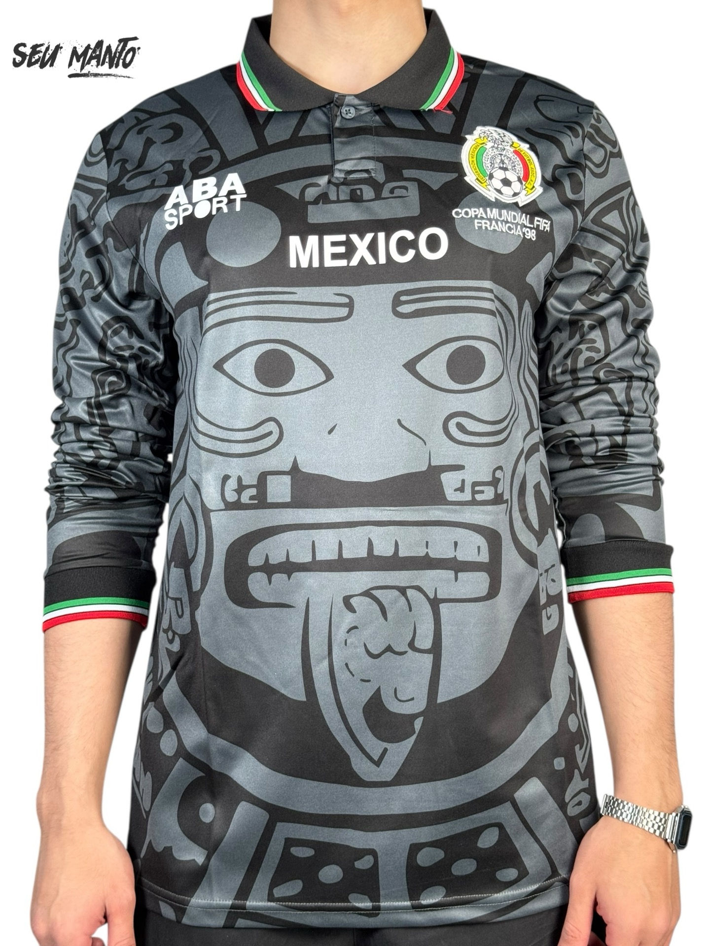 México Third  1998 Manga Longa 