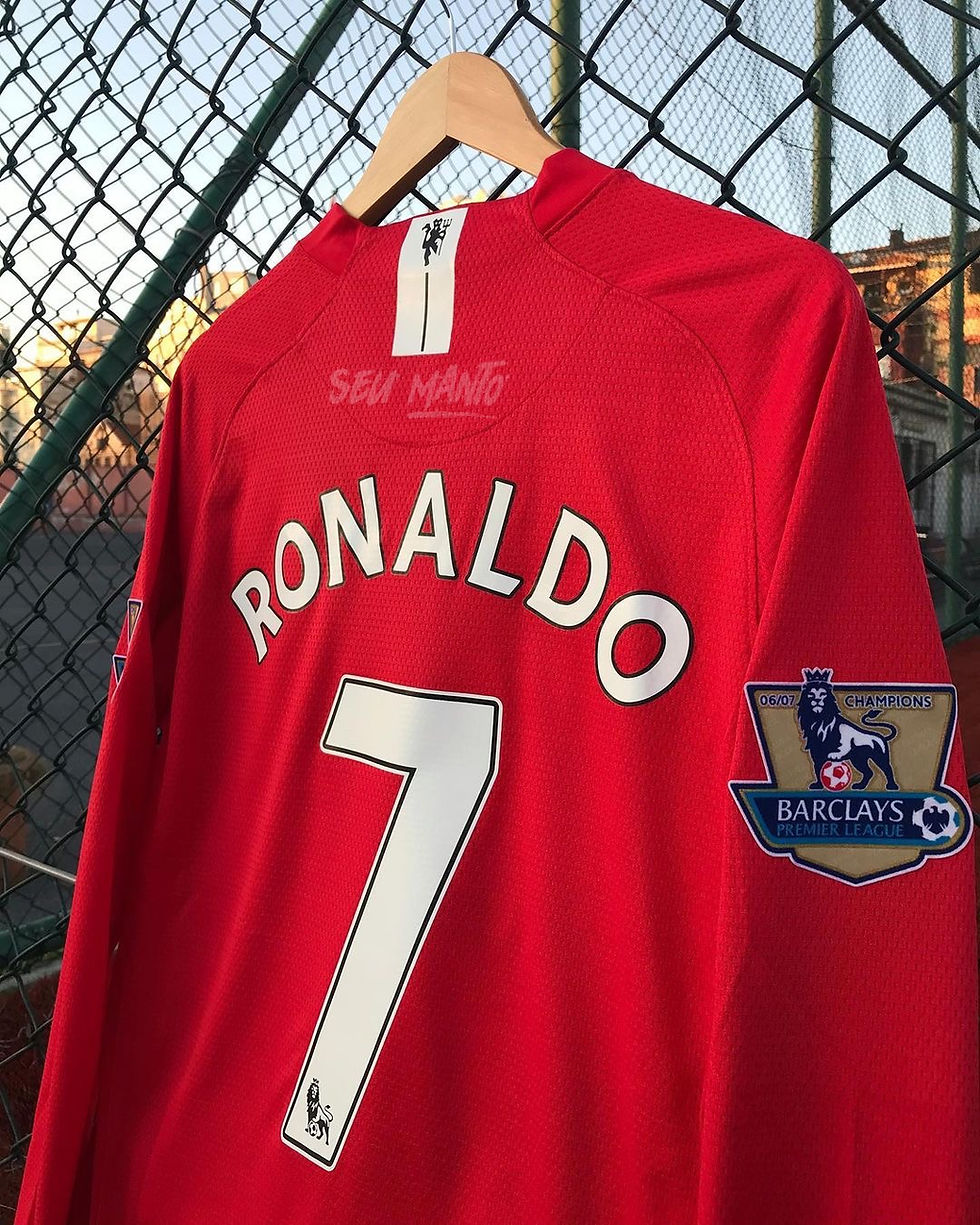 Miniatura: Manchester United Manga Longa  home 2007/2008 