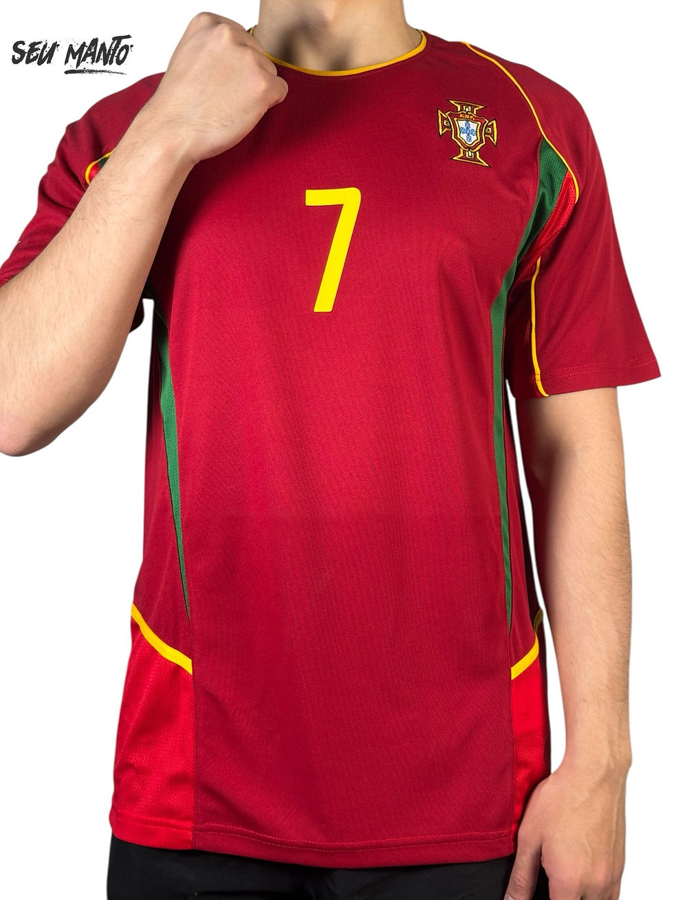 Miniatura: Portugal home retrô Copa 2002 Figo 7