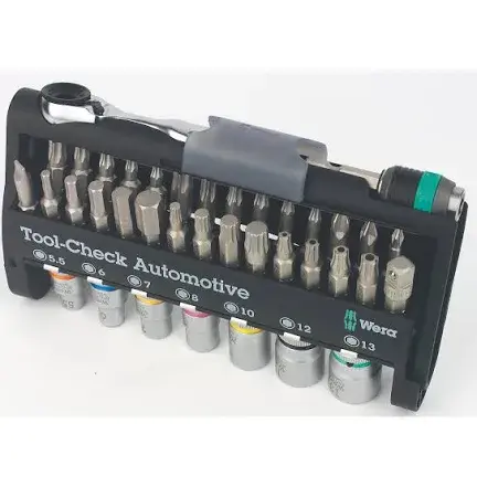 Wera Tool-Check Automotive 1 1/4” Drive Ratchet & Accessory Set 38 Piece