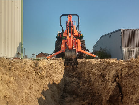 A backhoe- the ideal machine for digging footings