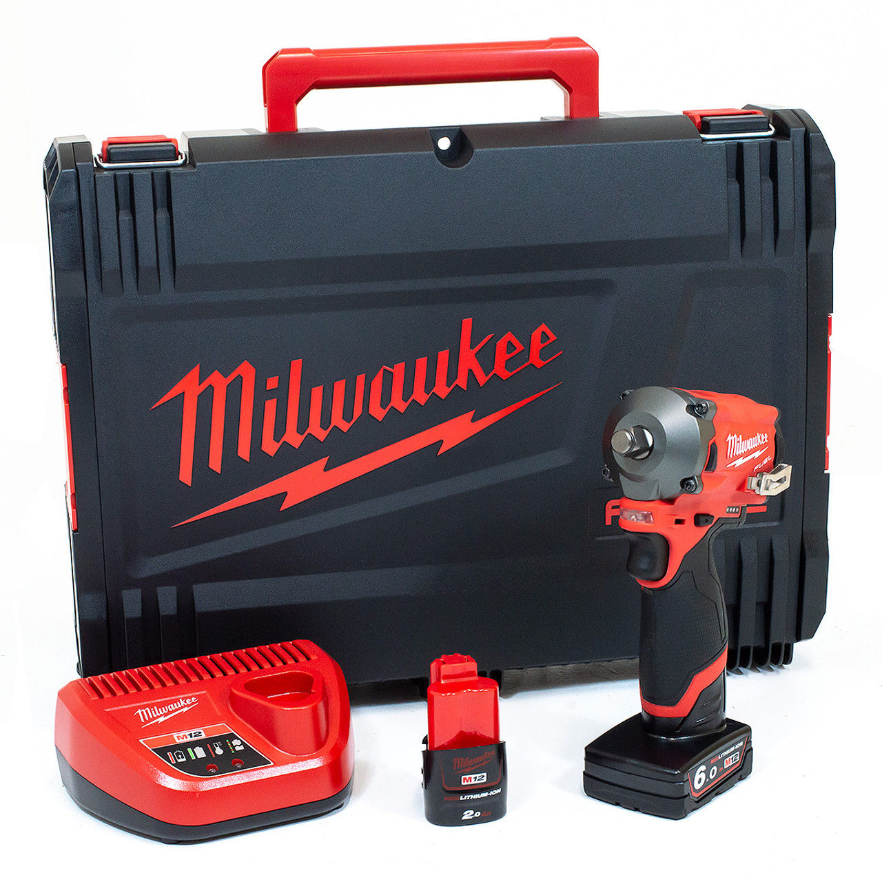 Milwaukee m12 1/2 gun 6amp and 2amp battery 