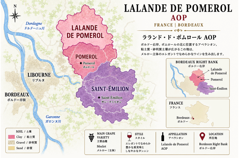 Lalande de Pomerolのマップ