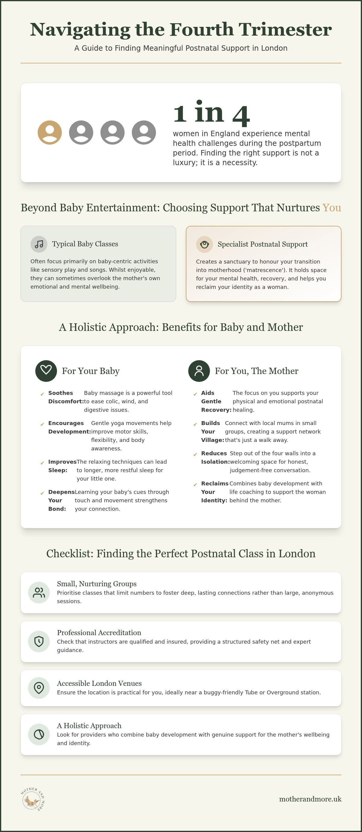 Postnatal support classes london