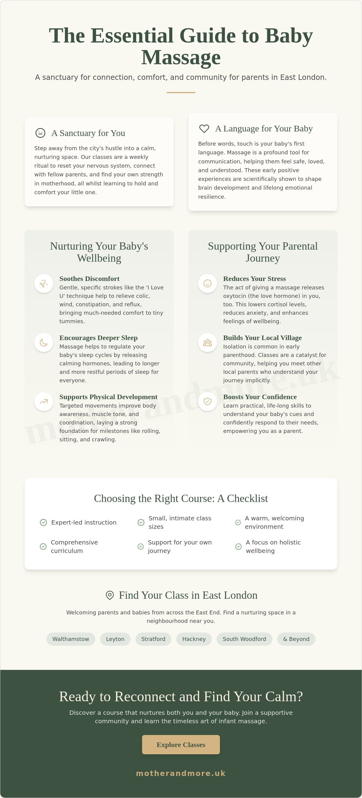 Baby massage classes east london