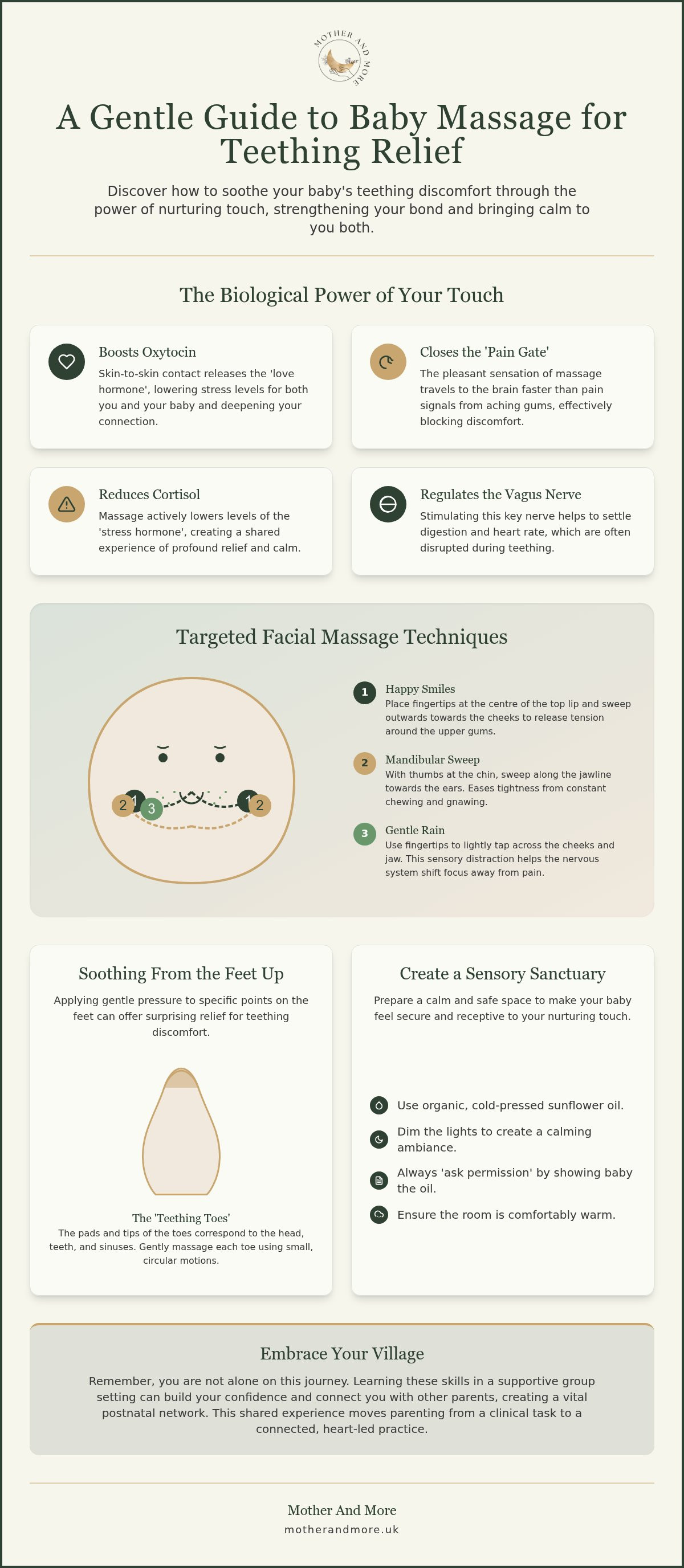 Baby massage for teething relief