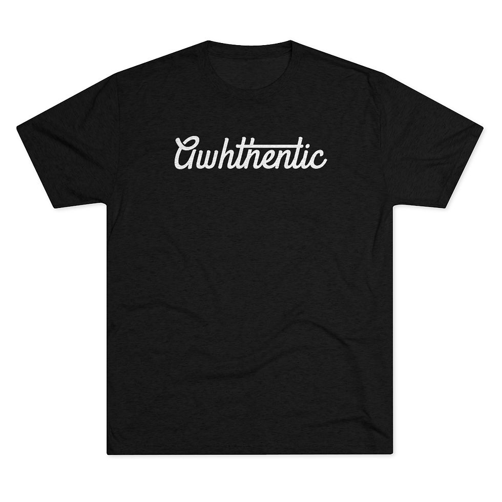 Thumbnail: Classic Awhthentic Logo Front - Tri-Blend Crew Tee