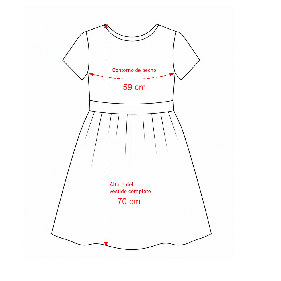 Miniatura: Vestido Petite Sara Rosa (59 cm contorno)