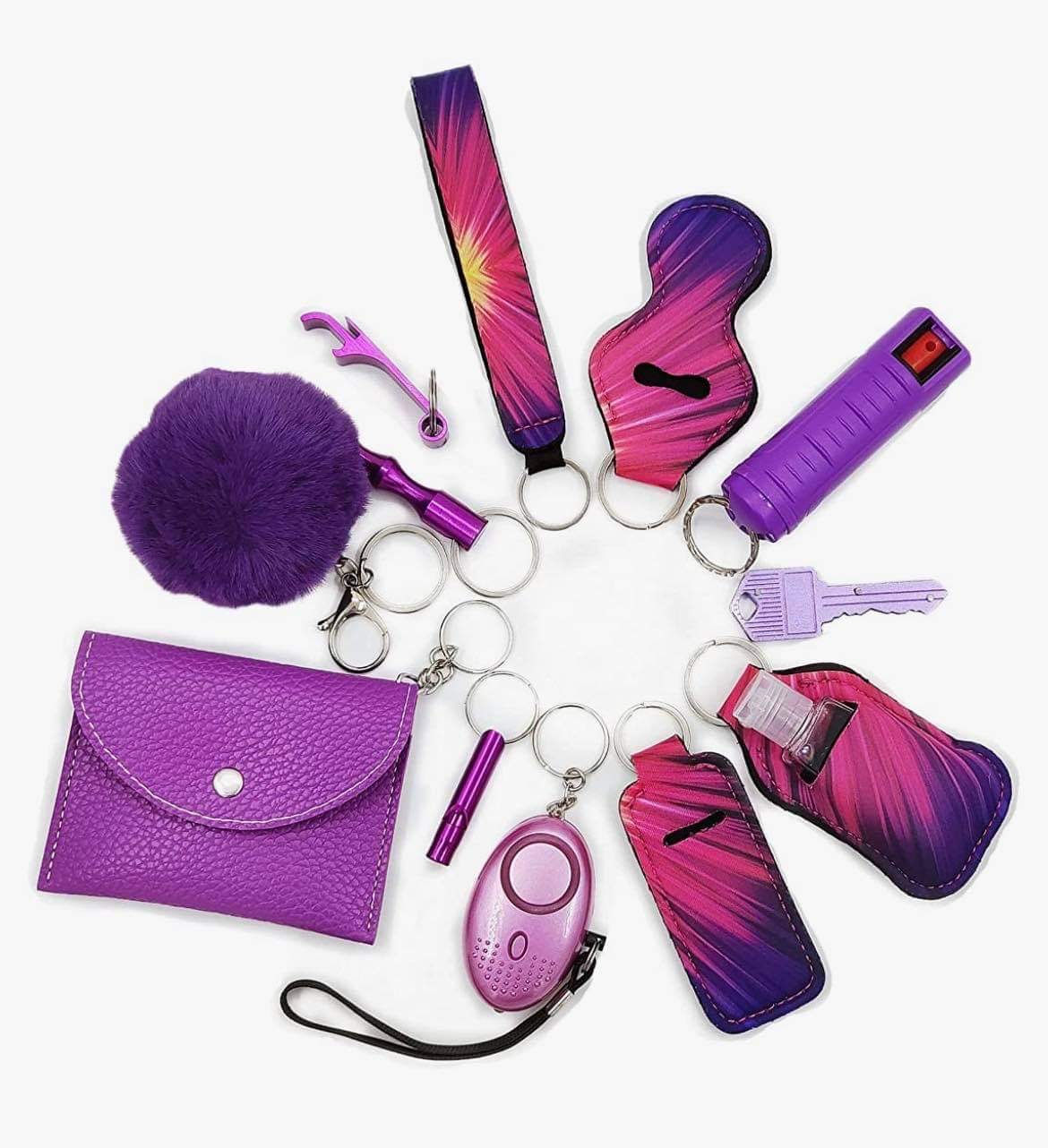 Women Safety Keychain Set (Midnight Purple)
