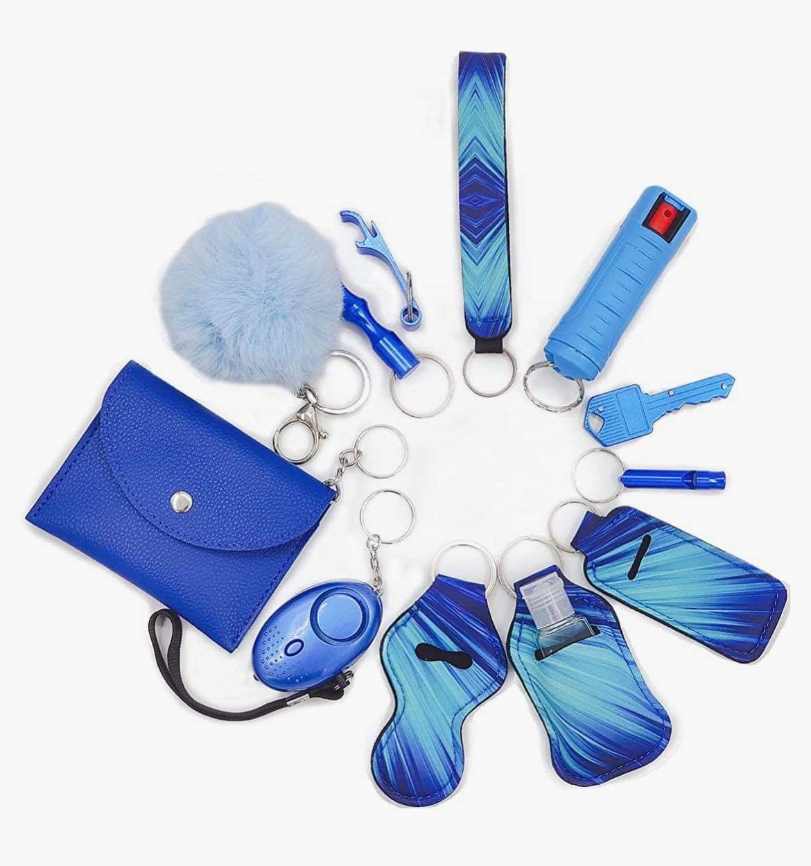 Women Safety Keychain Set (Ocean / Baby Blue 3)