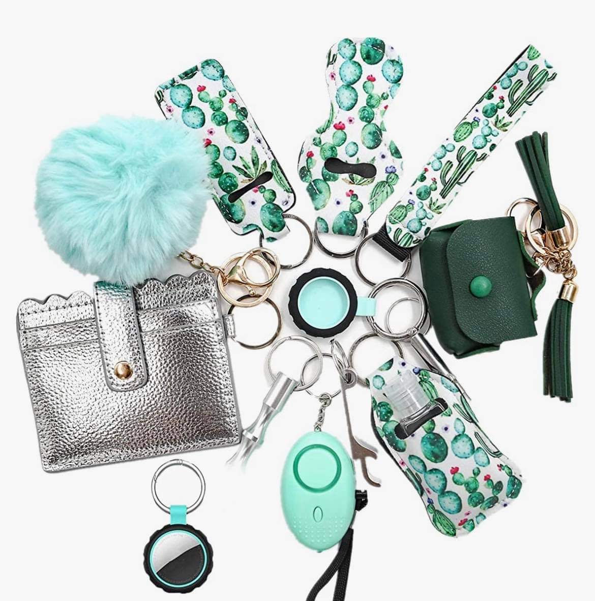 Women Safety Keychain Set (Mint Green 2)