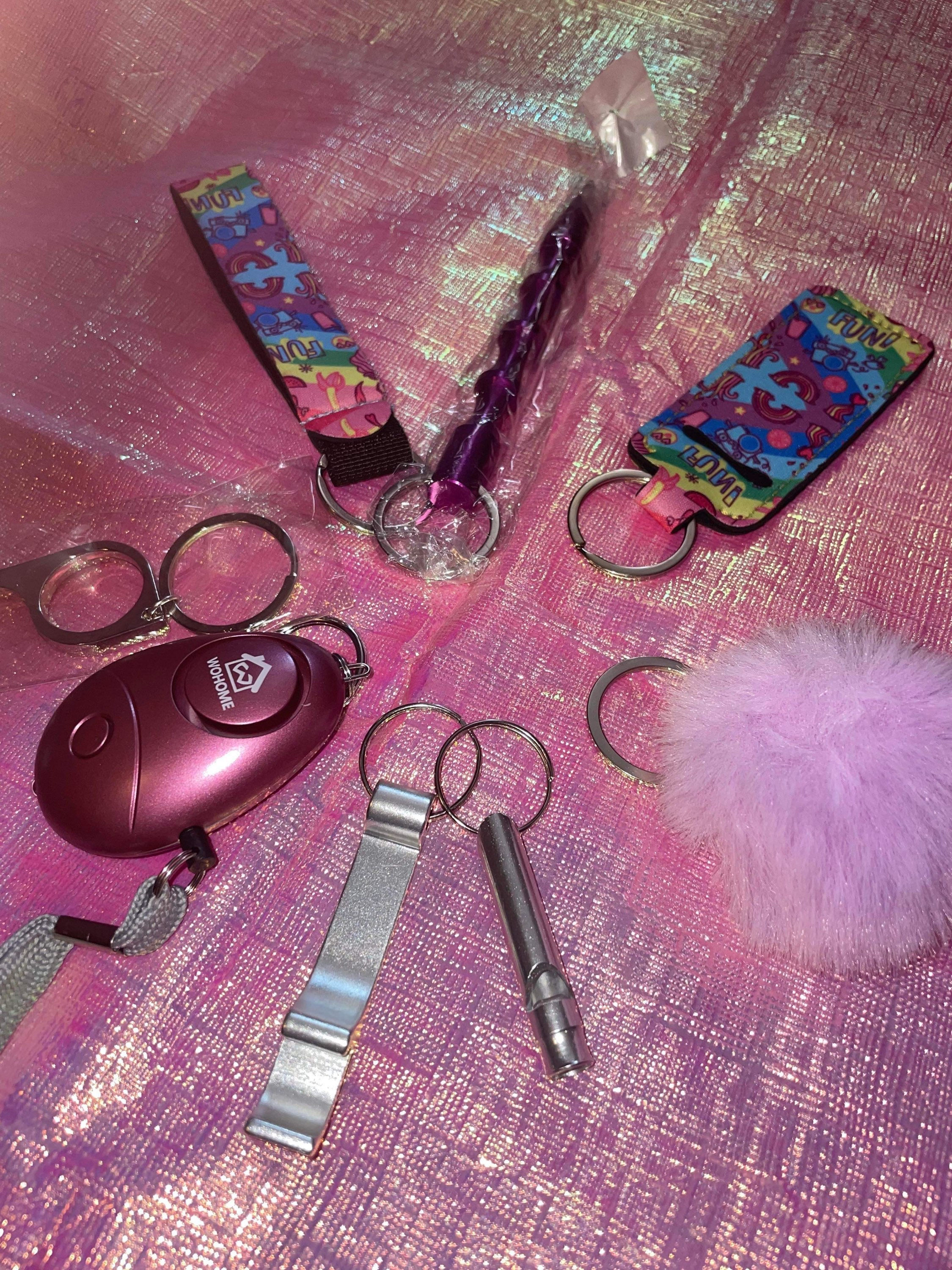 Women Safety Keychain Set (Light Purple 2)
