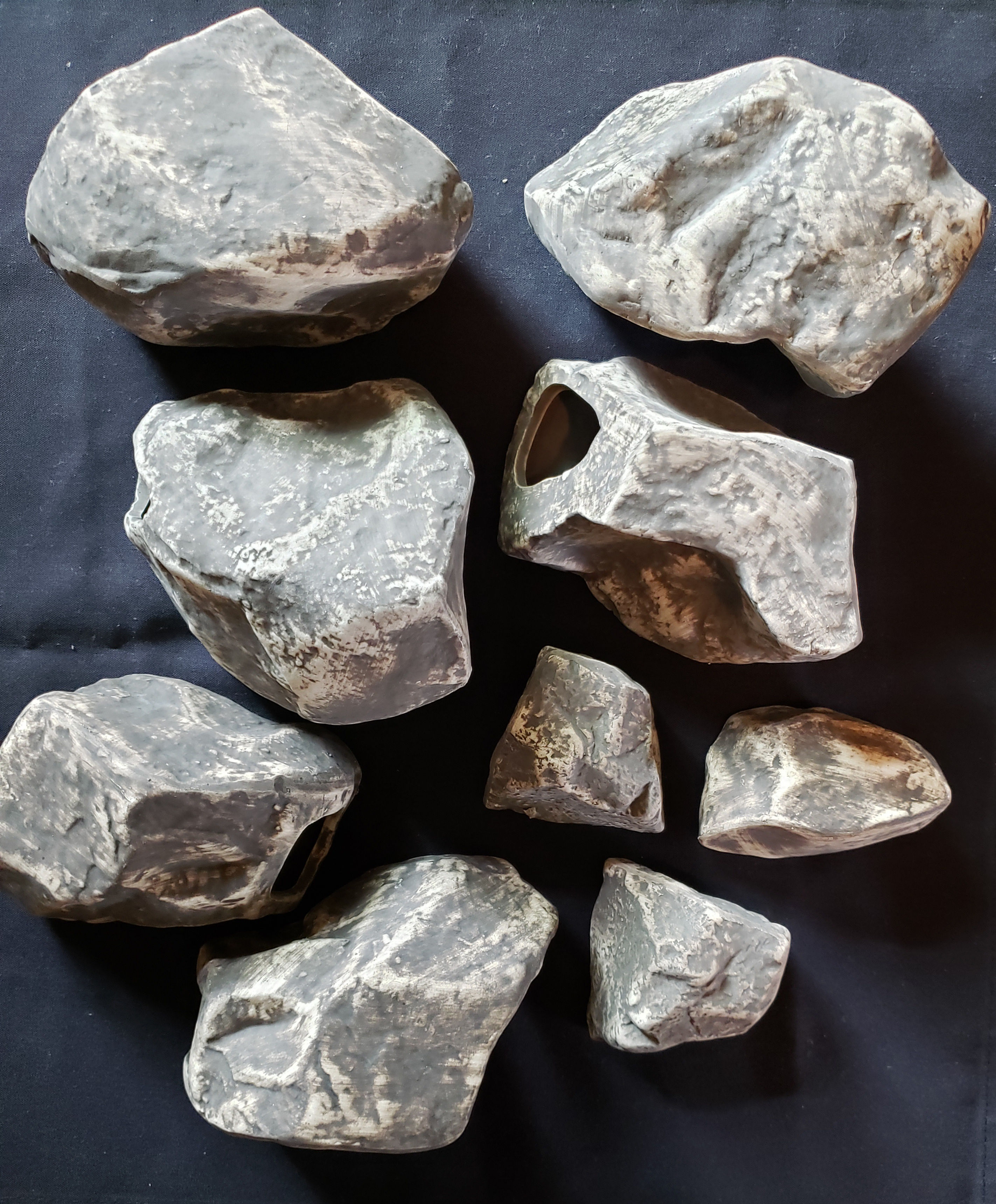 Fish Tank Rocks Cichlid Stone "Medium Rock Box" 9 Pc Kit