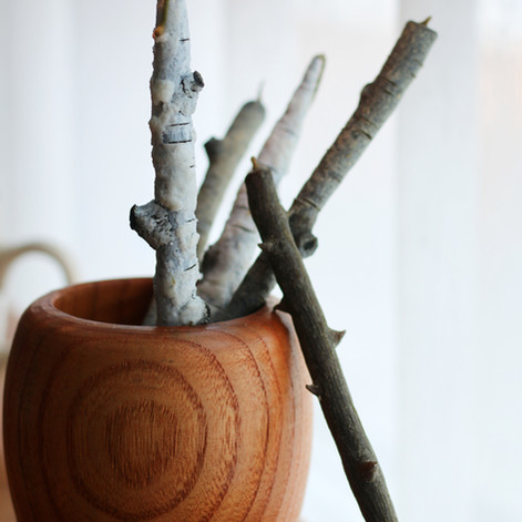 Landle Snow-Covered Twig Candle