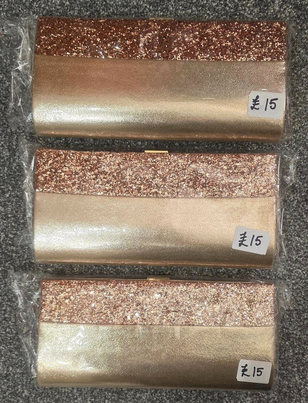 Rose Gold sparkly Bag with chain strap