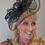 Thumbnail: Black mesh Fascinator on a band with rhinestone crystal 060624 on band