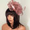 Thumbnail: Pink Soft Organza Fascinator on band with pearl & Diamante centre 040522