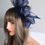 Thumbnail: Navy Blue Sinamay Fascinator on a comb 150925