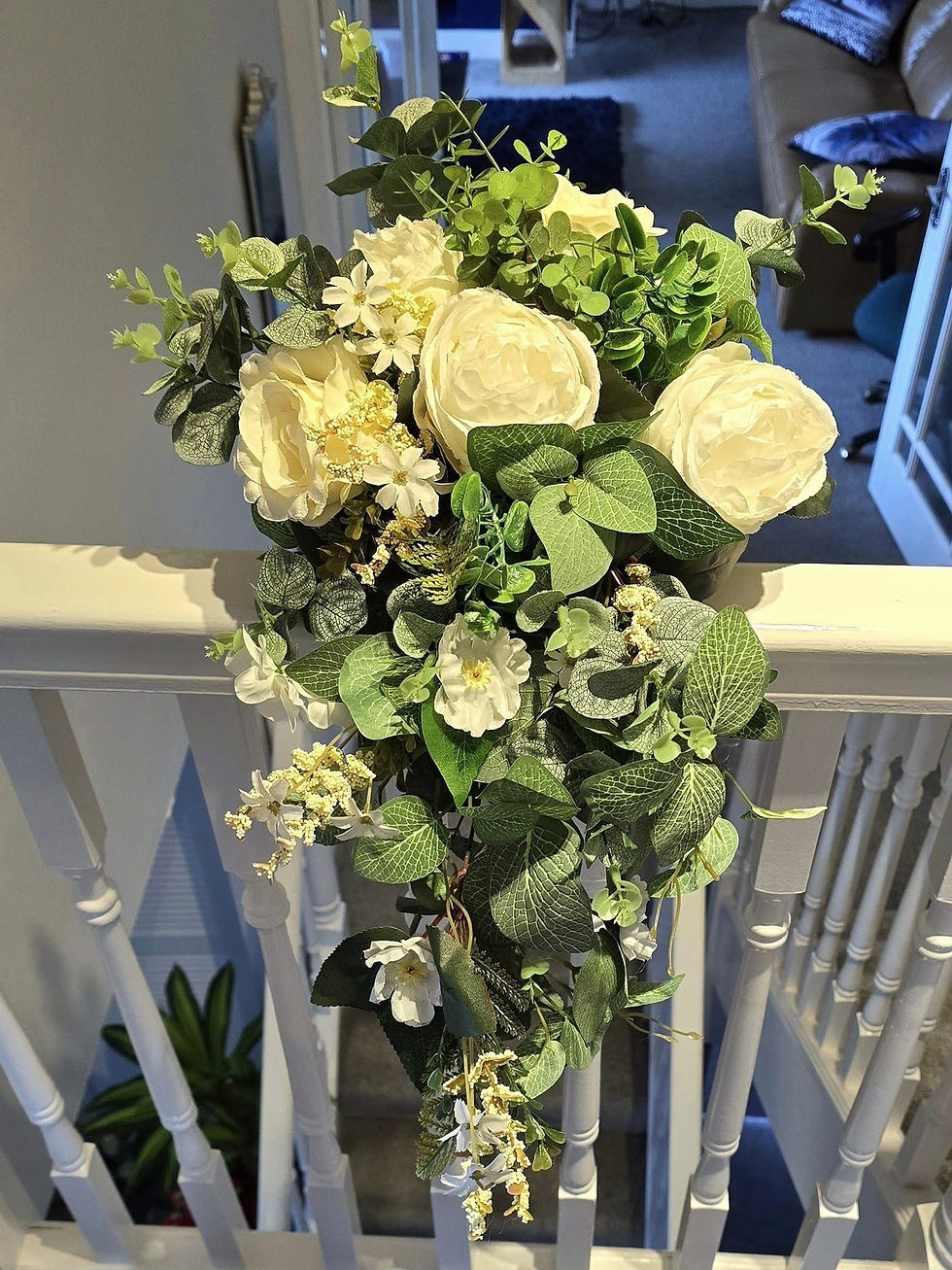 Thumbnail: Large Bridal Bride Artificial Peony & Rose Bouquet