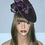 Thumbnail: Aubergine sinamay Hatinator Hat on a band 310126