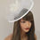Thumbnail: White mesh Fascinator with diamante by Designers J Bees Millinery 280226