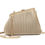 Thumbnail: Nude / Gold pleated Bag with a chain strap