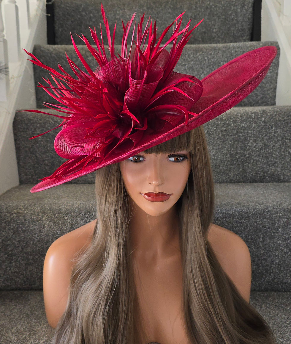 Thumbnail: Large Deep Red Hatinator Hat on a band 290526