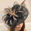 Thumbnail: Large Black Hatinator on band with Leopard print feathers