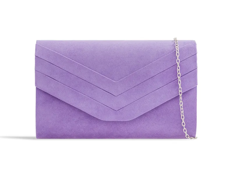 Dark Lilac / Light Purple suede Bag 180523