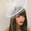 Thumbnail: White mesh Fascinator edged in satin by Designers J Bees Millinery 280226