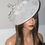 Thumbnail: White sinamay & mesh Hatinator Hat on a band 310126