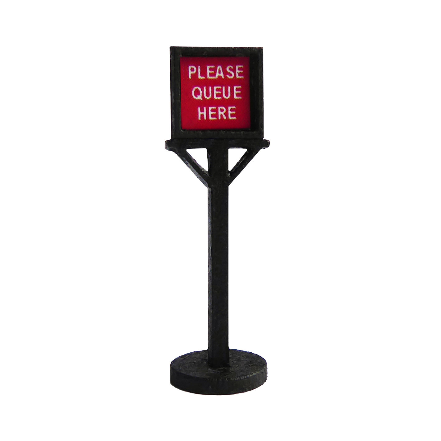 1/48th Scale 'Please Queue Here' Sign Post Kit