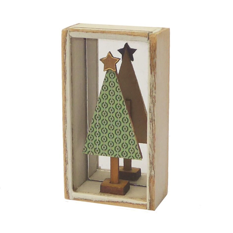 1/12th Scale 3D Frame with Mint Green Retro Tree