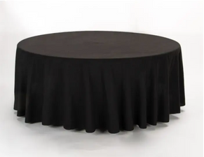 108" Black Polyester table linens