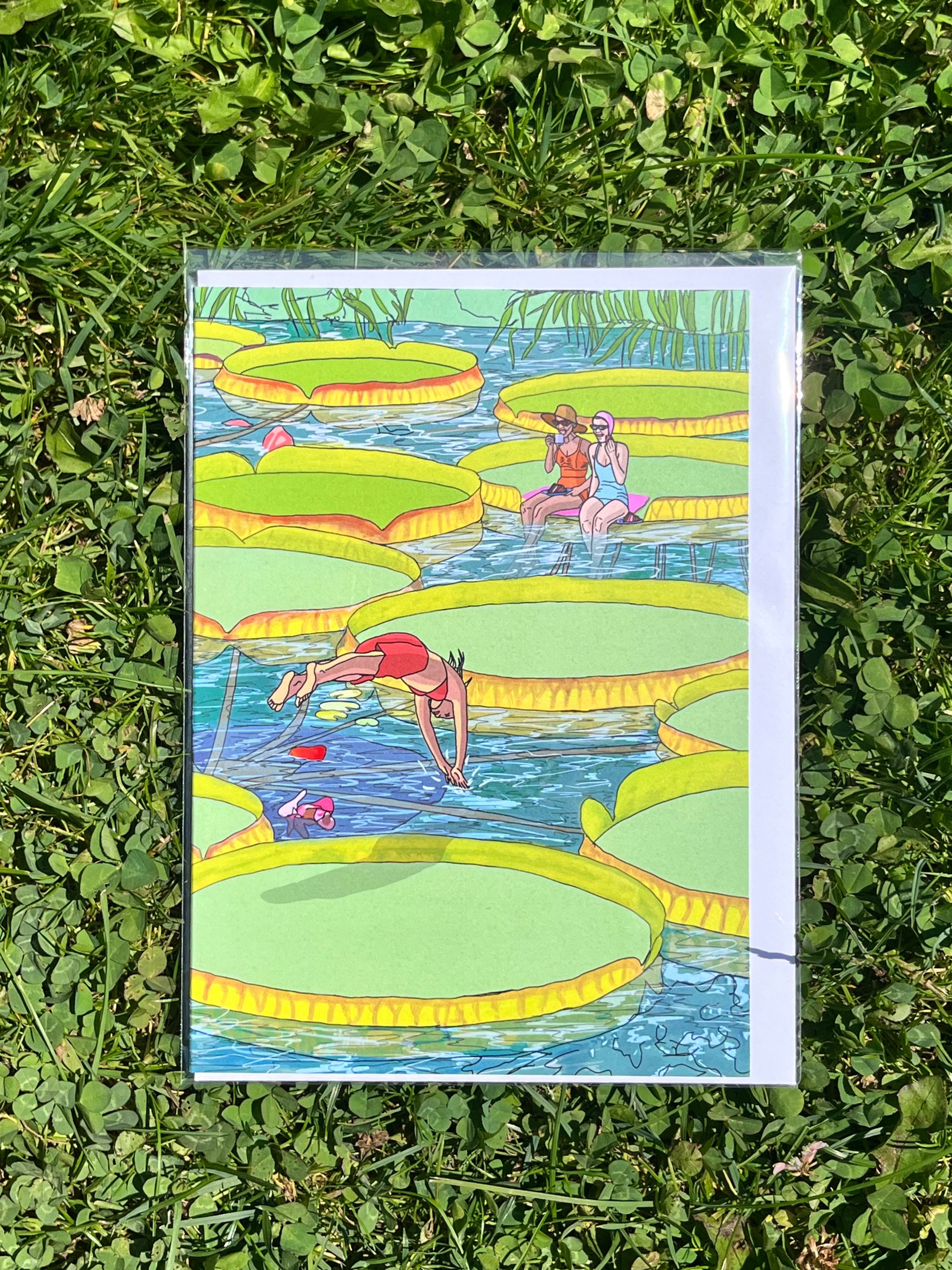 Summer At the Pond - Greeting Card
