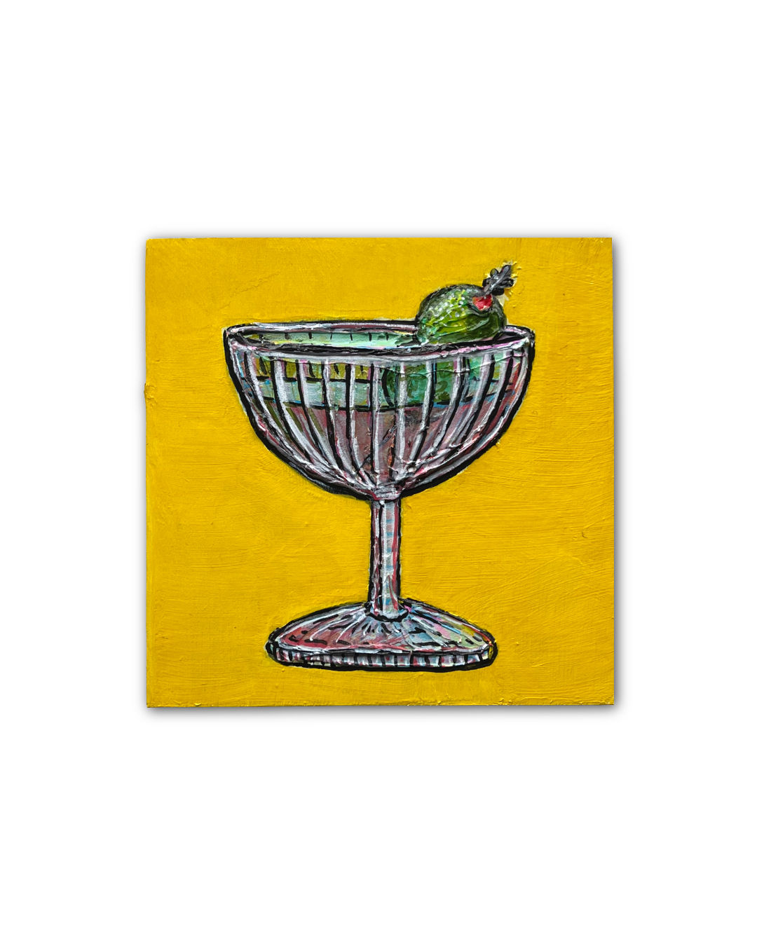 Martini no. 3 - Yellow - Mini Painting