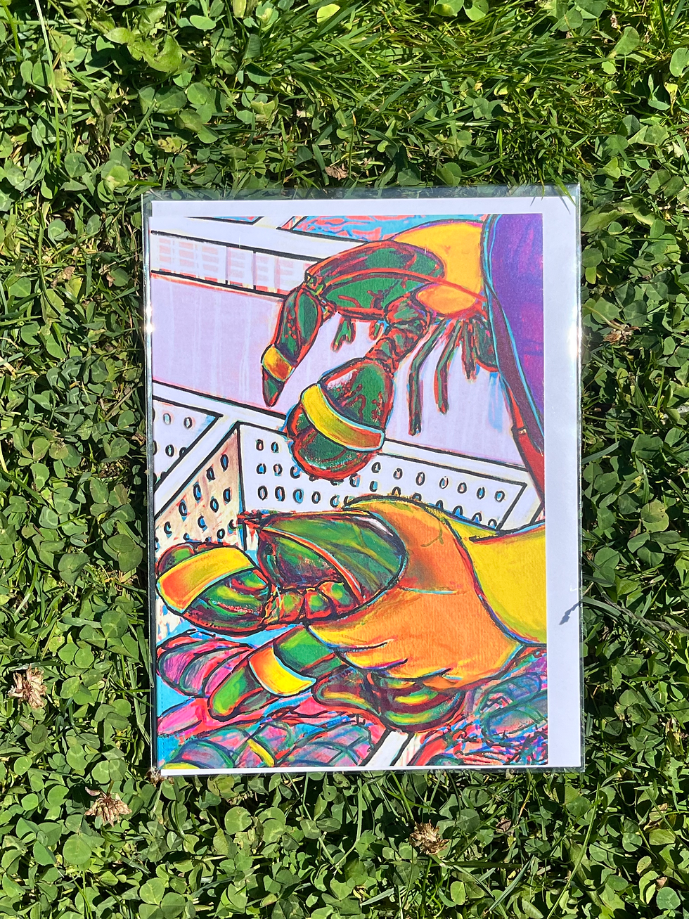 Lobsters To Sort - Greeting Card