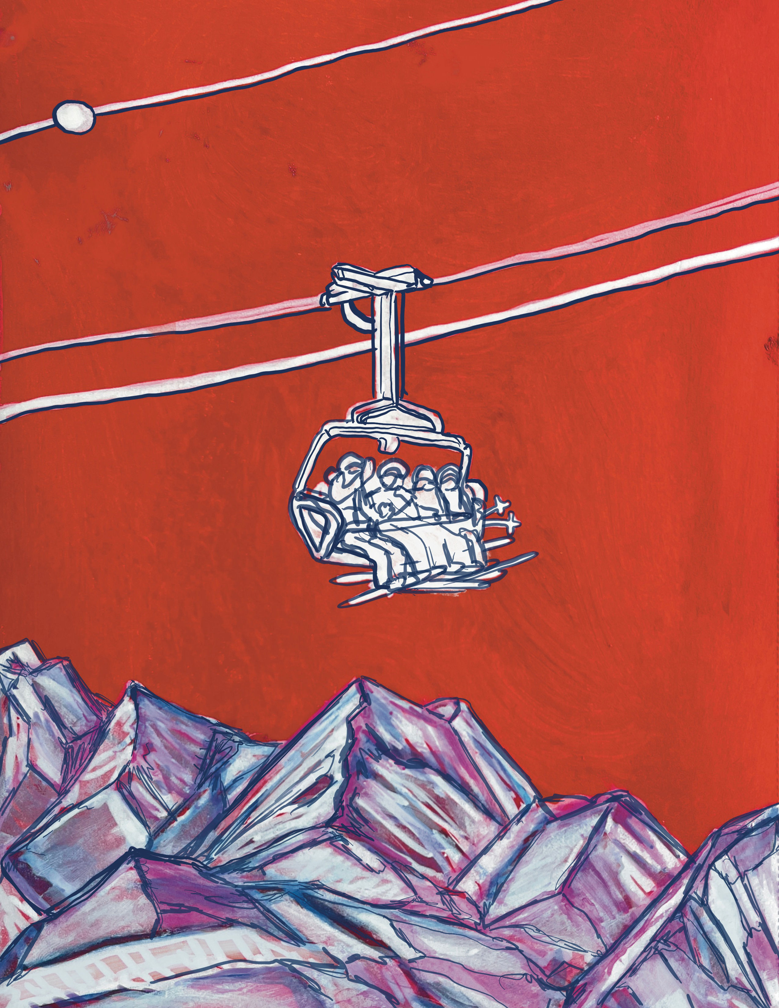 Ski Lift - Art Print