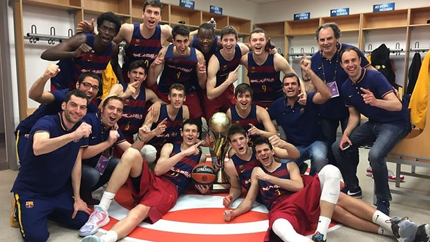 celebración del junior FC Barcelona Lassa Campeón Euroliga Júnior