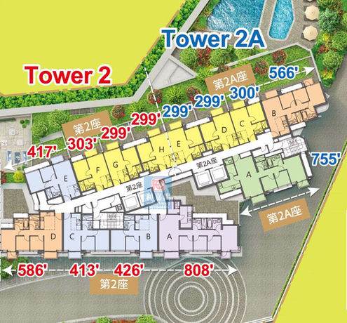 明翹匯平面圖第2座及2A座