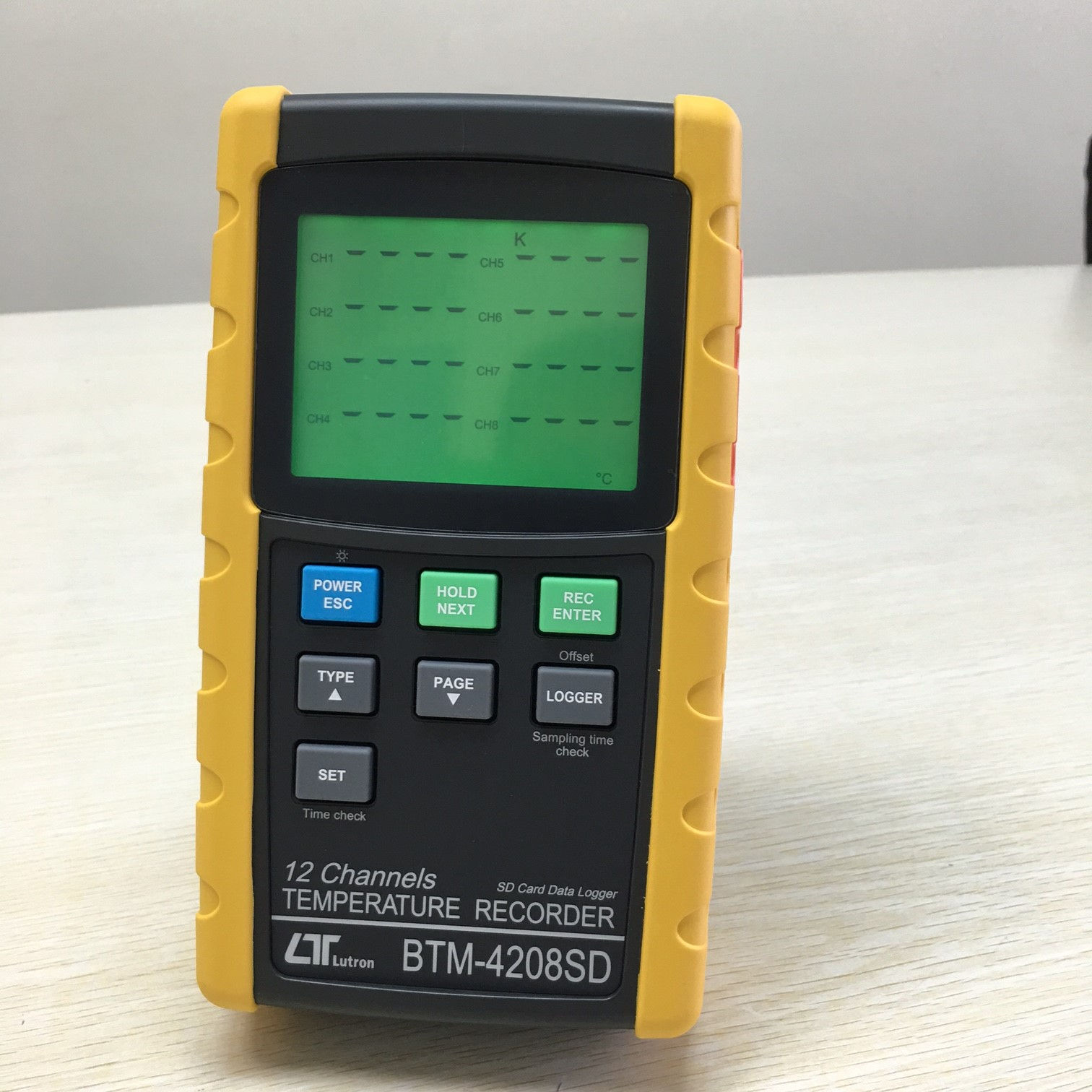 BTM-4208SD 12-Channel Thermocouple Temperature Logger, K, J, E, T, R, S Type